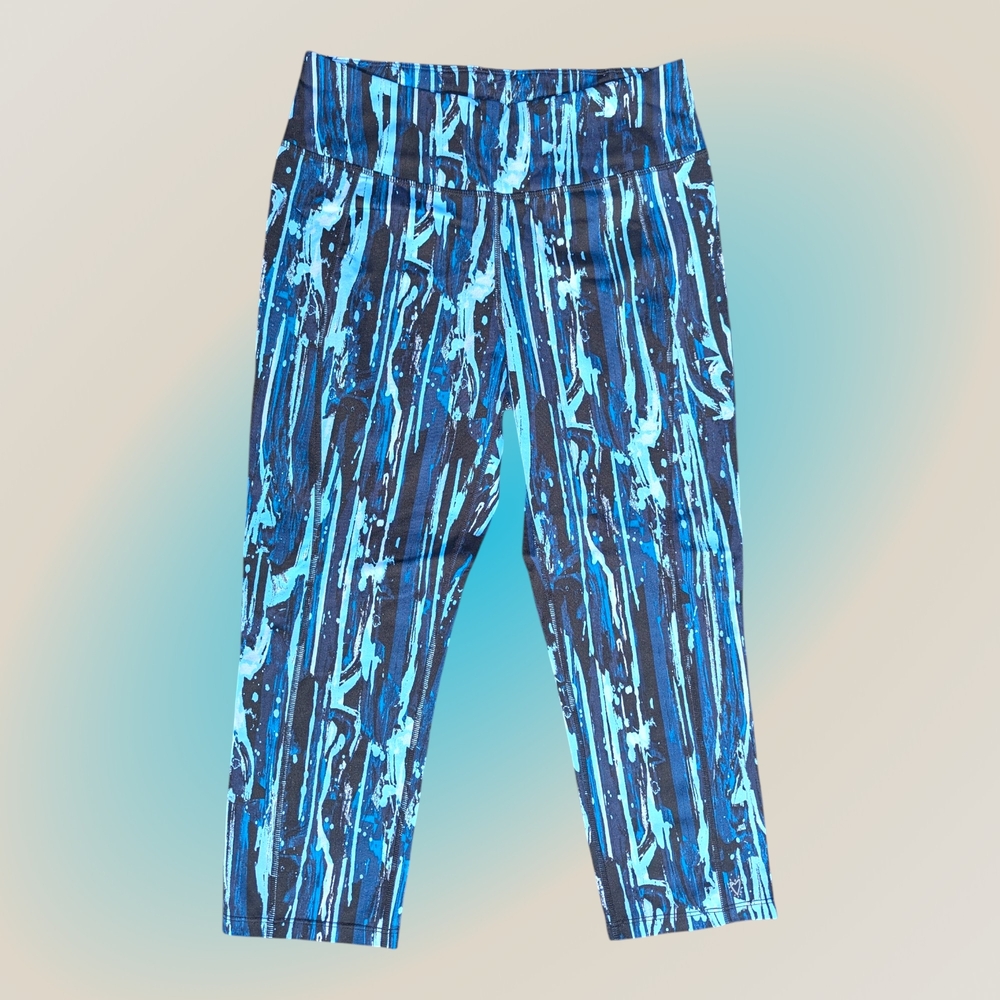 Betsey Johnson Vibrant Blue Patterned Leggings